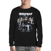 Resim Teen Wolf Siyah Çocuk Sweatshirt 