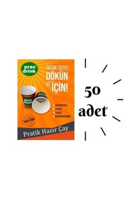 Resim Prac Drink Karton Bardakta Hazır Pratik Çay 50'li 