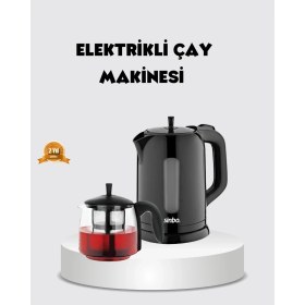 Resim Butik Bfs Çaycı Cam Demlikli 1800W Güçlü ve Sıcak Tutmalı Elektrikli Çay Makinesi 