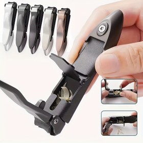 Resim Kendinden Koleksiyon Tasarım Ağır Hizmet Tipi Erkek Tırnak Makası, Keskin ve Dayanıklı, Ergonomik, Tutucu ile, Parmak ve Ayak Tırnaklarını Kesmek için Uygun, Erkekler ve Güzellik Hediyeleri için İdeal Hediye, Kendinden Yapışkanlı Çanta Dahil 