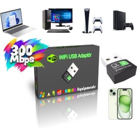 Resim ProowL Usb Wifi Adaptörü 802.11n Anten 300 Mbps Usb Kablosuz Alıcı Dongle Ağ Kartı Masaüstü Güçlendirici 