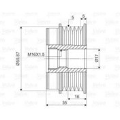 Resim Valeo ALTERNATOR KASNAGI BOSCH TIP 5 KANAL GOLF IV PASSAT A4 A6 1,9 TDI - 588051 