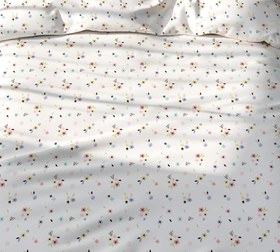 Resim Evmila Minik Çiçekler Desenli Nevresim Takımı - 160x220cm Nevresim +50x70cm Yastık Kılıfı+100x200cm Çarşaf 