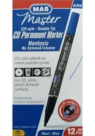 Resim Mas Asetat Kalem Cd Marker Çift Uç Mavi 12 Li Paket Diğer 