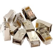 Resim BiSıfır Rj45 Cat5 8p8c Metal Konnektör jak (10 Adet) 