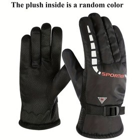 Resim Willowhaven Kırmızı Kışlık Kaymaz Rüzgarlıksız Erkek Kadın Motosiklet Eldiveni - Nefes Alabilir Dokunmatik Uyumlu 