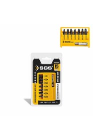 Resim Nalbur Bakkal SGS3870 BİTS UÇ VE HIZLI ADAPTÖR SETİ 15 PARÇA Sand-Pro Series 