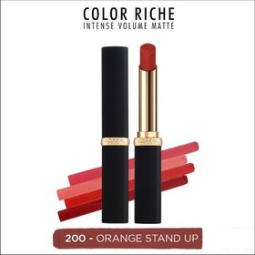 Resim L'oreal Paris Color Riche Colors Of Worth Intense Volume Matte Ruj - 200 Orange Stand Up 