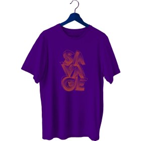 Resim Bluu Savage Sporcu T-Shirt Bisiklet Yaka 
