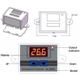 Resim Xh-W3001 220V Ac Dijital Termostat Akvaryum Kuluçka Modül, Sensör 