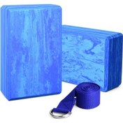 Resim 2 Adet Eva Yoga Bloğu Ve 1 Adet Germe Kayışı İle Yoga Pilates Güç Artırıcı Denge Ve Esneklik Yardımı 