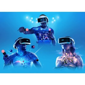 Resim Sony Playstation VR Sanal Gerçeklik Gözlüğü + Kamera + 2 Move Oyun Seti - Yüksek Performanslı Deneyim 