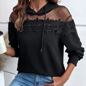 Resim Sonbahar ve Kış için Hedeflenen Moda, Kapüşonlu Uzun Kollu Üst 