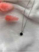 Resim PelvedDesign Serpantin Yılan Taşı Doğal Taş Kolye Minimal - El Yapımı - Gümüş Kaplama 