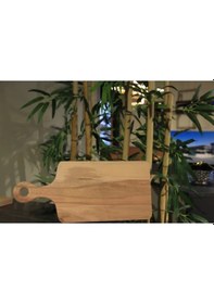 Resim Kayın Yekpare Kesme Tahtası - Steak Sunum Ahşap 