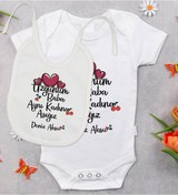 Resim Bitmeyenkartus Bk Kids Kişiye Özel Aynı Kadına Aşığız Tasarımlı Bebek Body Zıbın (550906632) Çok Renkli 