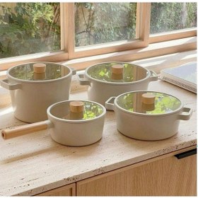 Resim Neoflam Fika Bej 8 Parça Tencere Seti 