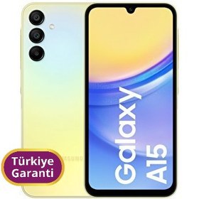 Resim Samsung A15 TR Garanti | 256 GB 8 GB Mavi Sarı 