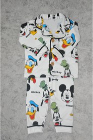 Resim herkesaldi Goffy Ve Duffy Duck Desenli Pijama Takımları Unisex 