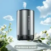 Resim Akıllı Araba Hava Spreyi, Yeni Koku Difüzörü, Yıldız Projektör ve RGB Sesle Etkinleştirilen, 5S Tam Koku Temizliği, 3 Mod Ayarı Otomatik Açma/Kapama, 50ML Yeniden Doldurulabilir Doğal Koku 135 Güne Kadar Sürer - Gardenya Kokusu 