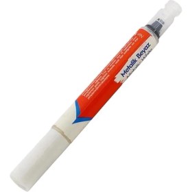 Resim Lidyahan Store Oto Rötuş Kalemi 5 ml Kaporta Tampon Çizik Giderici Fırça Metalik Beyaz Renk Boya Kalemi 