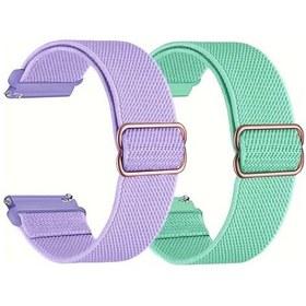 Resim Gaojunshop01 Mix Renk 5 20mm Samsung Galaxy Uyumlu Garmin Amazfit Esnek Nylon Saat Kayışı 
