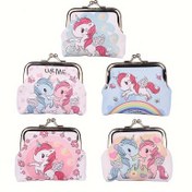 Resim BDQPIN Kızlar için Sevimli Unicorn Temalı Mini Cüzdan - Renkli Karikatür Tasarımlı Dayanıklı Suni Deri Bozuk Para Cüzdanı, Çıtçıt Kapatma - Nakit, Anahtarlar & Küçük Eşyalar için İdeal - Halloween/Noel/Şükran Günü için Mükemmel Hediye 