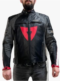 Resim Venom D1 Racing Deri Ceket Siyah 