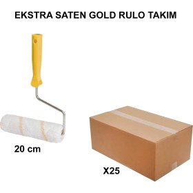 Resim Izmir Fırça Arge Toptan Ekstra Saten Gold Rulo Takım 20CM-25 Adet 012189 