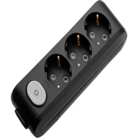 Resim Viko Multi-Let 3 Lü Siyah Anahtarlı Klemensli Çocuk Korumalı Grup Priz (Kablosuz) 90137300 