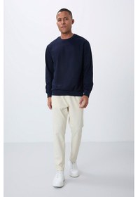 Resim Tommy Life Bej Yüzeyi Dokulu Standart Fit Erkek Eşofman Alt - 82155 