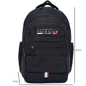 Resim Cambridge Polo Club Hafif Unisex Sırt Çantası Siyah 
