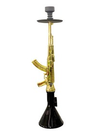 Resim Alüminyum Gövdeli Ak-47 Kalaşnikof Tasarım 90 Cm Premium Nargile Seti Büyük Boy Contalı Sistem 
