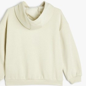 Resim Koton Kapşonlu Sweatshirt Kanguru Cepli Uzun Kollu Köpek Baskılı Şardonlu Green 5wkg10519ak Yeşil 