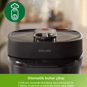 Resim Philips Yeni Seri Tasarım Ödüllü Premium Akıllı Basınçlı Pişirici 5l Kapasite 35 Farklı Program 30 Dk’da Leziz Yemekler 