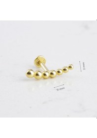 Resim Glorria Altın Toplu Tragus Piercing Altın 