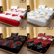 Resim Modern Çiçek ve Kelebek Baskılı Fırçalanmış Yatak Örtüsü, Polyester, Makinede Yıkanabilir, 29cm'ye Kadar Yastıklara Uyar 