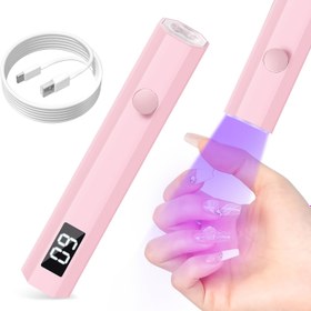 Resim Taşınabilir USB Güçlü Tırnak Lambası ve Kurutucu, Dijital Ekranlı, USB Şarj Kablosu & Adaptör Uyumlu - Kompakt Mini /LED Lamp Gel Oje için Manikür/Pedikür Evde ya da Salon Kullanımı İçin Dayanıklı Plastik Yapı, Bir Tuşla Operasyon, USB Şarj, Şebeke Beslemesi Olmadan, Çok Parlak Pembe/Beyaz Renk Seçenekleri, Eller/Ayaklar/Tırnak Bakımına Ergonomic Tasarım, Nail Lampe LED Minyatür El Aleti, Şebekesiz Jel Cila Feneri 