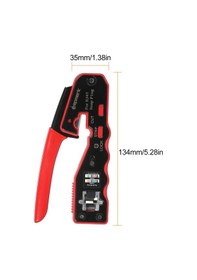 Resim Lepmerk Rj45 Sıkma Aracı Kiti Hepsi Bir Arada Cat5e Cat6 Cat6a Kırmızı 