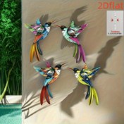 Resim 2D Düz, 2D düz, 4 parça Canlı Kelebek Duvar Sanatı - Kendinden Yapışkan, Su Geçirmez Akrilik Dekorasyon, Canlı Renkler, Bahçe, Salon, Yatak Odası ve Düğün Dekoru İçin Uygundur, Kolay Kurulum, Dış Mekan Duvar Dekoru | Canlı Kelebek | Kendinden Yapışkan Sanat, Kuş Dekoru, 2D Düz 