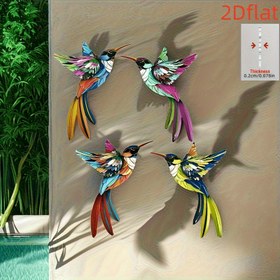 Resim 2D Düz, 2D düz, 4 parça Canlı Kelebek Duvar Sanatı - Kendinden Yapışkan, Su Geçirmez Akrilik Dekorasyon, Canlı Renkler, Bahçe, Salon, Yatak Odası ve Düğün Dekoru İçin Uygundur, Kolay Kurulum, Dış Mekan Duvar Dekoru | Canlı Kelebek | Kendinden Yapışkan Sanat, Kuş Dekoru, 2D Düz 
