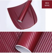 Resim Mufunye Araba Karbon Fiber Kaplama Filmi 127x10 Cm Bordo - Korozyon Ve Çizik Koruması, Estetik Dekorasyon, Isı Yalıtımı %70, Pvc Malzeme 
