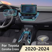 Resim 2020-2024 için for TOYOTA Corolla Cross Görünmez İç Mekan Filmi TPU Tam Araba Seti 10,5 inç Küçük Ekran TPU Koruyucu Film, PPF Önceden Kesilmiş Film, Çiziklere Karşı Dayanıklı, Kendini Yıkanma Özelliği, Araba Sarma Filmi, Aksesuarlar, Şeffaf Araba Filmi Sol Sürüş (7 adet) 