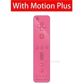 Resim Pembe Uzaktan Kablosuz Bluetooth Gamepad Dahili Motion Plus Uzaktan Kumanda Nintendo Wii Denetleyicisi İçin Uyumlu Nunchuck Seti Silikon Kılıf İle 