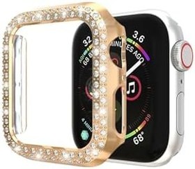 Resim Apple Watch 40 Mm Uyumlu Kılıf i Taşlı Çerçeve Kristal Kenarları Komple Koruyan Çerçeve 