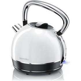 Resim Arendo Retro Su Isıtıcısı 1.7l, 2200w, Kireç Filtresi, Paslanmaz Çelik, Otomatik Kapanma Su Isıtıcılar Beyaz 