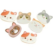Resim 6 Adet Sevimli Kedi Bardak Altlığı Matları Silikon Kauçuk Kedi Bardak Altlıkları İçecek Bira Şarap Bardak Çay 