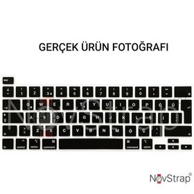 Resim MacBook Uyumlu Pro 13" 2020 M1 A2338 Türkçe Klavye Koruyucu Kılıf Siyah 