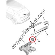 Resim Peugeot 3008 (2016-2023) Arka Silecek Motoru Lastik Contası (Orijinal) 