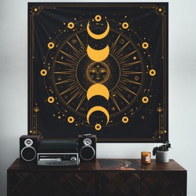 Resim Mystical Moon Phase Duvar Örtüsü - 60 cm x 60 cm 